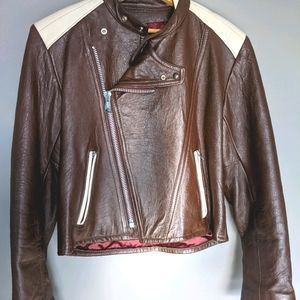 Leather moto jacket